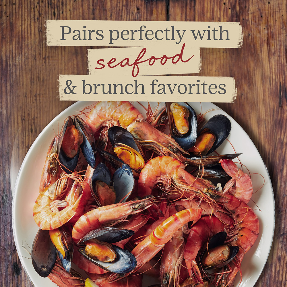 Pairs perfectly with seafood & brunch favorites